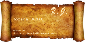 Rozina Judit névjegykártya